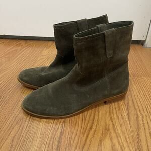 Rebecca Minkoff Chasidy Bootie suede leather dark forest green US 8